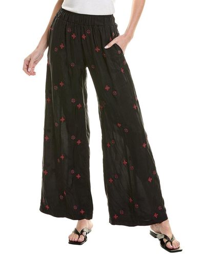 Johnny Was Maxine Seamed Wide Leg Pant - Black