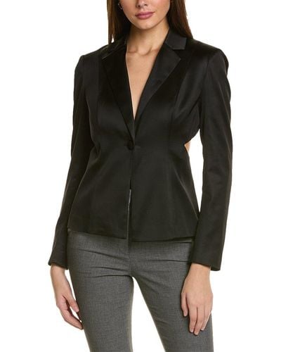 Donna Karan Cutout Tux Jacket - Black