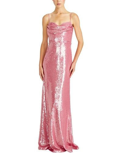 ML Monique Lhuillier Marisol Sequins Maxi Dress - Pink