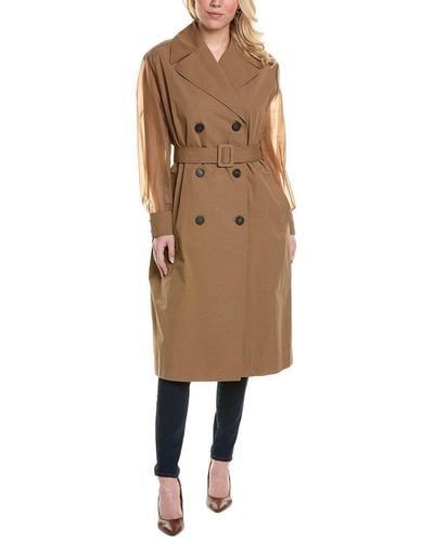 Peserico Belted Trench Coat - Natural