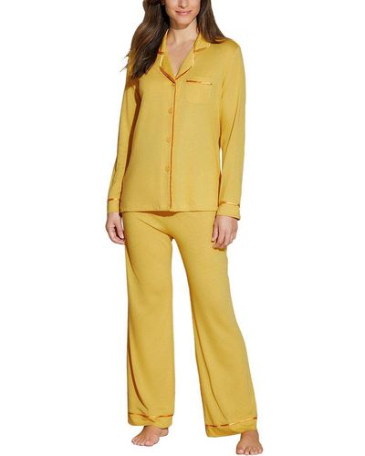 Cosabella Bella Top Pant Pajama Set - Yellow