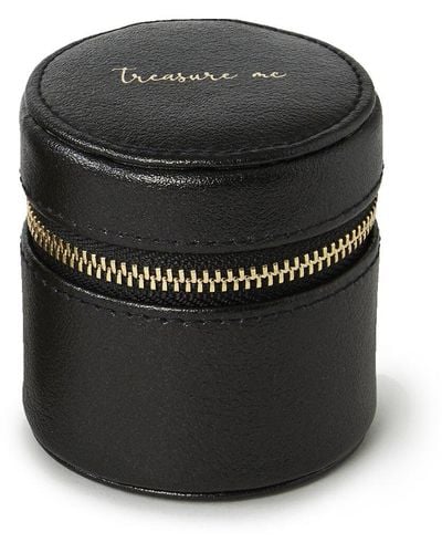 WOLF 1834 Round Mini Zip Case - Black