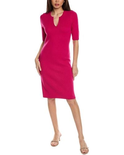 St. John Engineered Sheath Dress - Pink