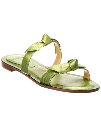 Alexandre Birman Clarita Leather Sandal - Green