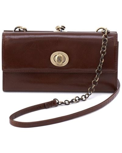 Hobo International Mila Leather Wallet Crossbody - Brown