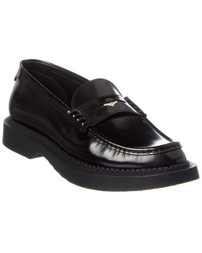 Saint Laurent Teddy 10 Leather Loafer - Black