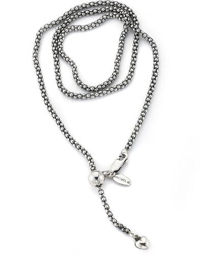 Samuel B. Silver Popcorn Chain Necklace - White