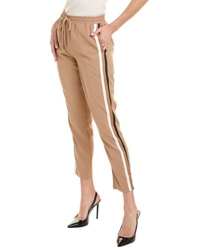 Fate Contrast Side Twill Tape Trim Pant - Natural