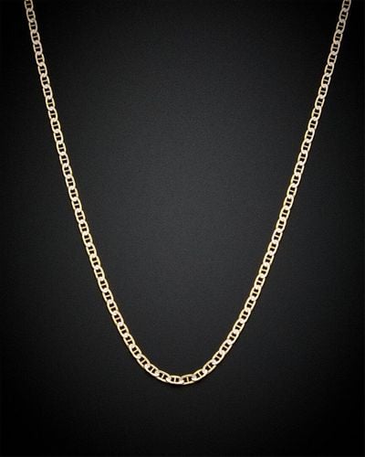 Italian Gold 14k Mariner Necklace - Black