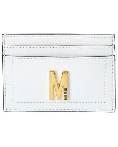 Moschino Logo Leather Card Holder - White