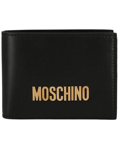 Moschino Leather Bifold Wallet - Black