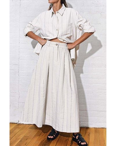 Mara Hoffman Tulay Linen-blend Maxi Skirt - White