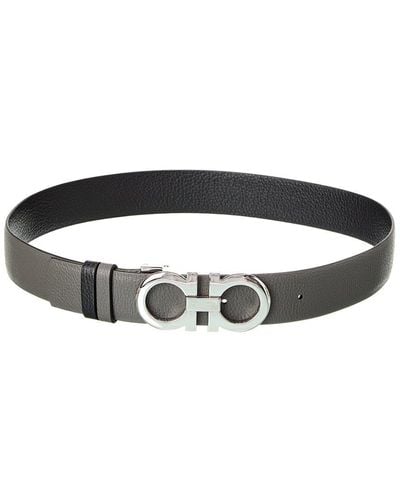 Ferragamo Ferragamo Gancini Reversible & Adjustable Leather Belt - Black