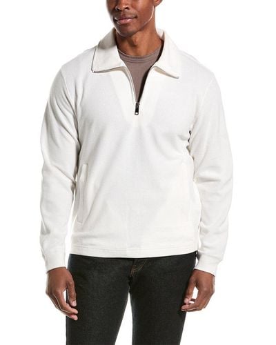 Theory Allons 1/4-zip Pullover - White