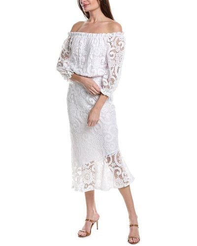 Nanette Lepore Valentina Re-embroidered Maxi Dress - White