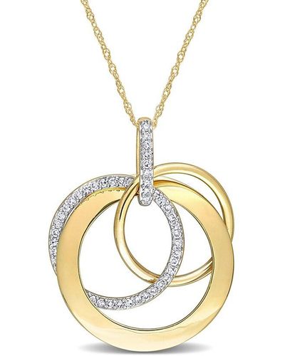 Rina Limor 14k 0.26 Ct. Tw. Diamond Necklace - Metallic