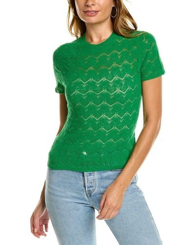 Vince Fine Lace Sweater - Green