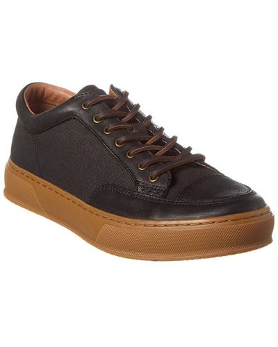 Frye Hoyt Low Lace Canvas & Leather Sneaker - Brown