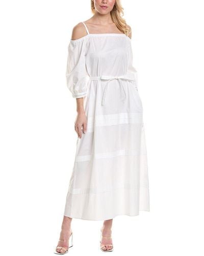 Peserico Off-the-shoulder Maxi Dress - White