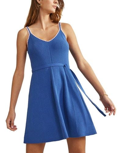 Boden Crochet Trim Dress - Blue
