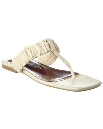 STAUD Ava Leather Sandal - White