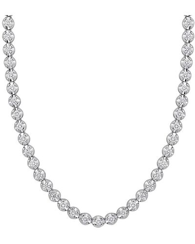 Rina Limor 14k 4.87 Ct. Tw. Diamond Tennis Necklace - Metallic