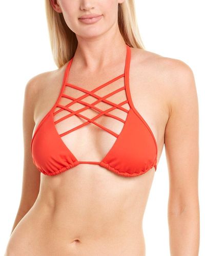SportsIllustrated Swim Sports Illustrated Swim Triangle Bikini Top - Orange