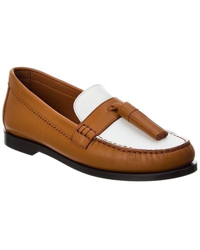 Lafayette 148 New York Frieda Leather Loafer - Brown