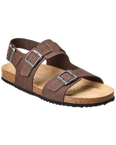 Geox Ghita Leather Sandal - Brown