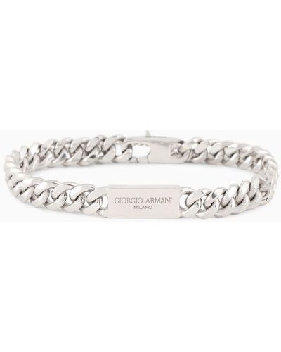 Giorgio Armani Two-strand Sterling Silver Bracelet - Metallic