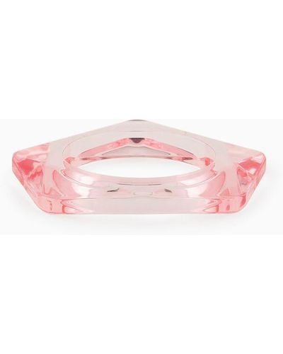 Giorgio Armani Facettiertes Starres Armband - Pink