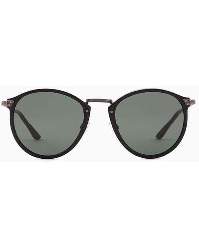 Giorgio Armani Men's Panto Sunglasses - Black