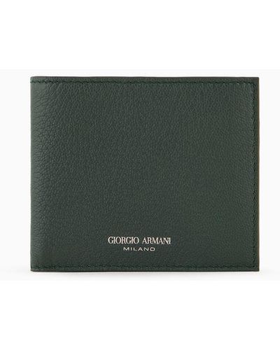 Giorgio Armani Bifold Leather Wallet - Green