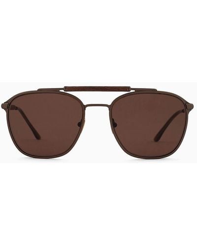 Giorgio Armani Square Sunglasses - Brown