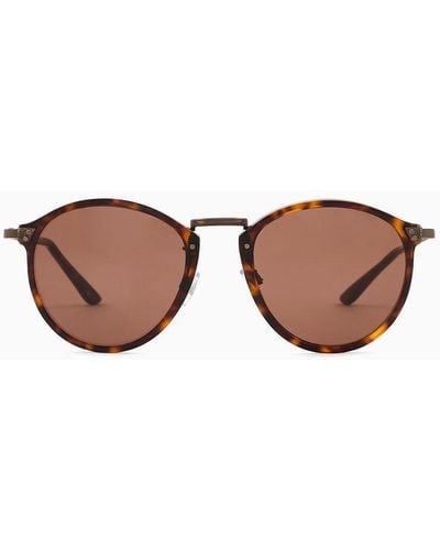 Giorgio Armani 's Panto Sunglasses - Brown