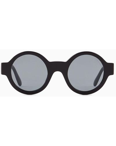 Giorgio Armani Sonnenbrille Mit Runder Fassung Für Damen - Weiß
