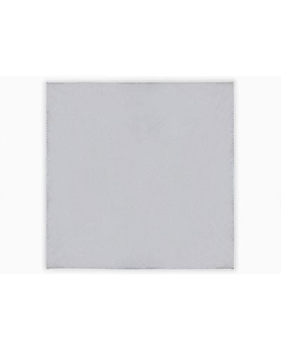 Giorgio Armani Silk Pocket Square - White