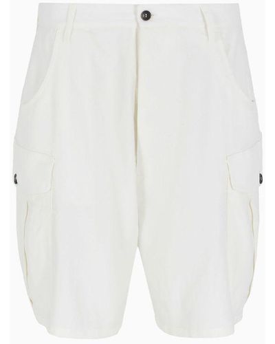 Giorgio Armani Linen Board Shorts - White
