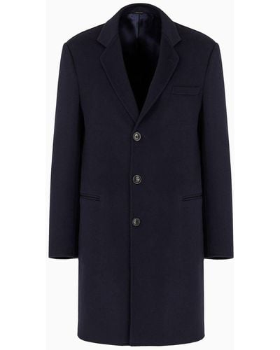Giorgio Armani Long Cashmere Coat - Blue