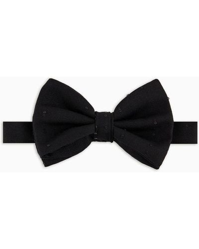 Giorgio Armani Giorgio's Virgin-wool Bow Tie - Black