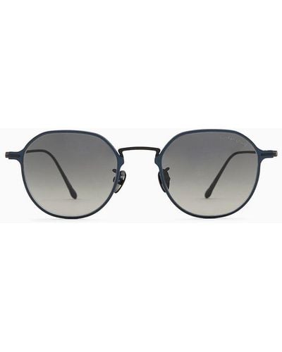 Giorgio Armani Herrenbrille Mit Unregelmäßiger Form - Grau