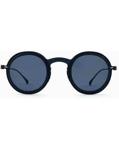 Giorgio Armani Sonnenbrille Mit Runder Fassung - Blau