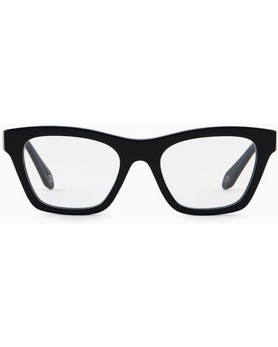Giorgio Armani Irregular-shaped Eyeglasses - White