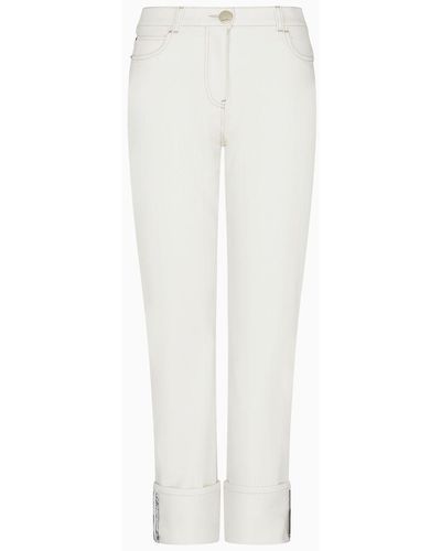 Giorgio Armani Denim Collection Jeans 5-tasche In Denim Di Cotone Stretch - Bianco