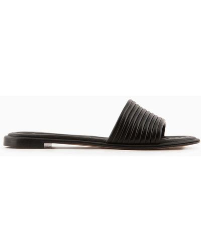 Giorgio Armani Heeled Nappa-leather Sandals - White