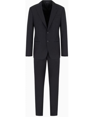 Giorgio Armani Soho Wool And Cashmere Suit - Black