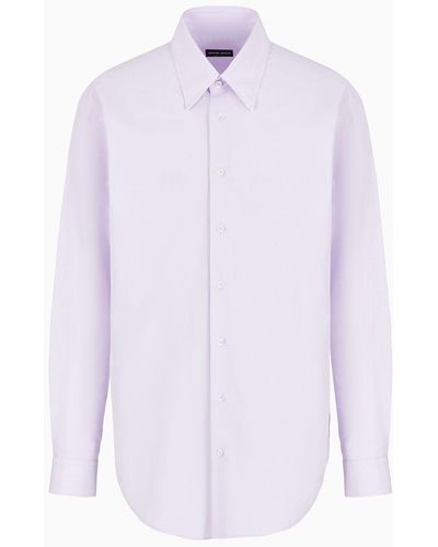 Giorgio Armani Camicia Regular Fit In Cotone - Bianco