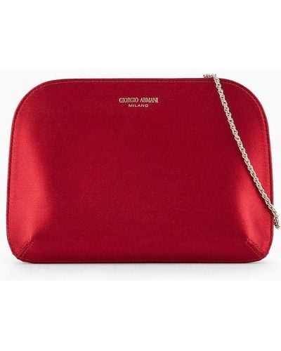 Giorgio Armani Pochette La Prima En Satin - Rouge