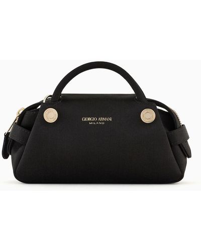 Giorgio Armani Satin Mini Handbag - Black