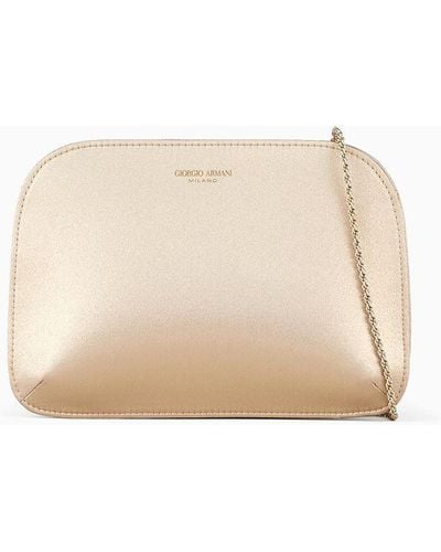 Giorgio Armani Clutch La Prima In Raso Lamé - Neutro